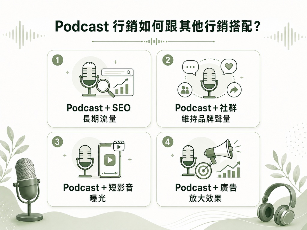 Podcast 行銷如何跟其他行銷搭配？